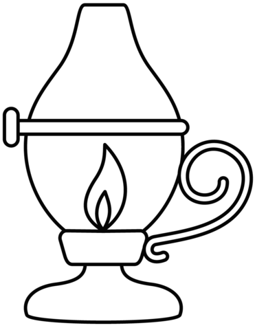 Oil lamp coloring page free printable coloring pages