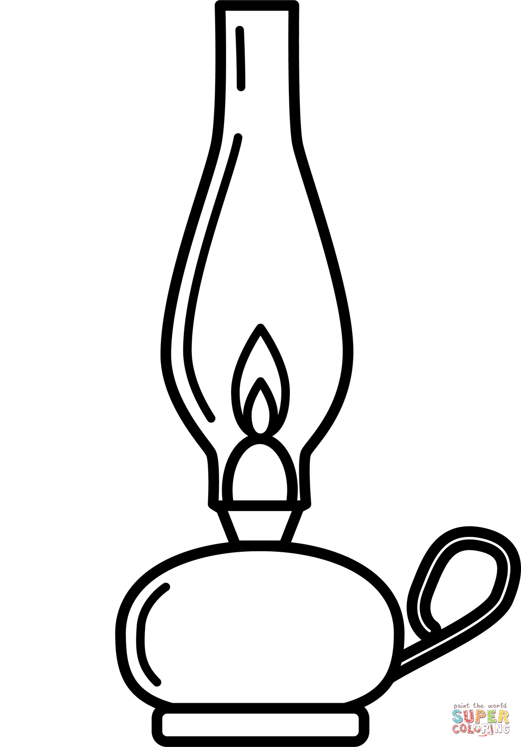 Oil lamp coloring page free printable coloring pages