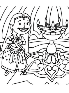 Diwali coloring pages august