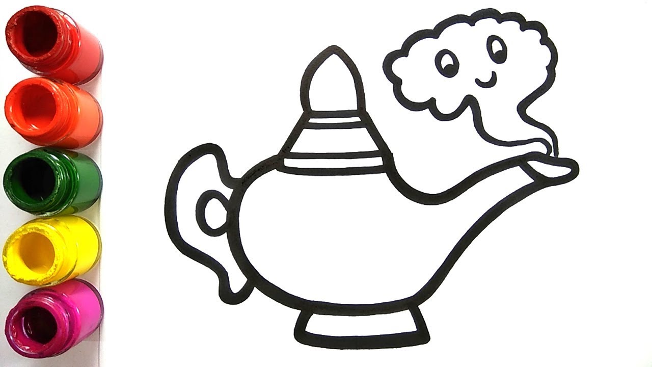 Aladdin genie lamp aladdin magical lamp coloring aladdin coloring pages colorsfun