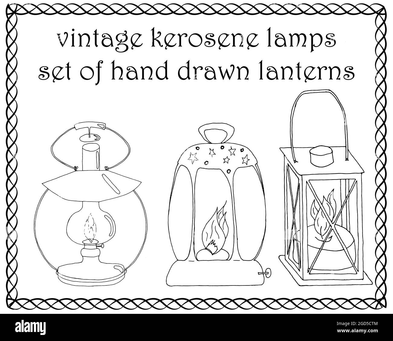 Gas oil lamp hand black and white stock photos images