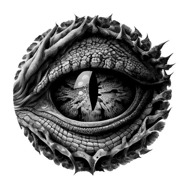 Dragon eye drawing royalty
