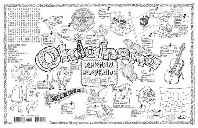 Oklahoma symbols facts funsheet