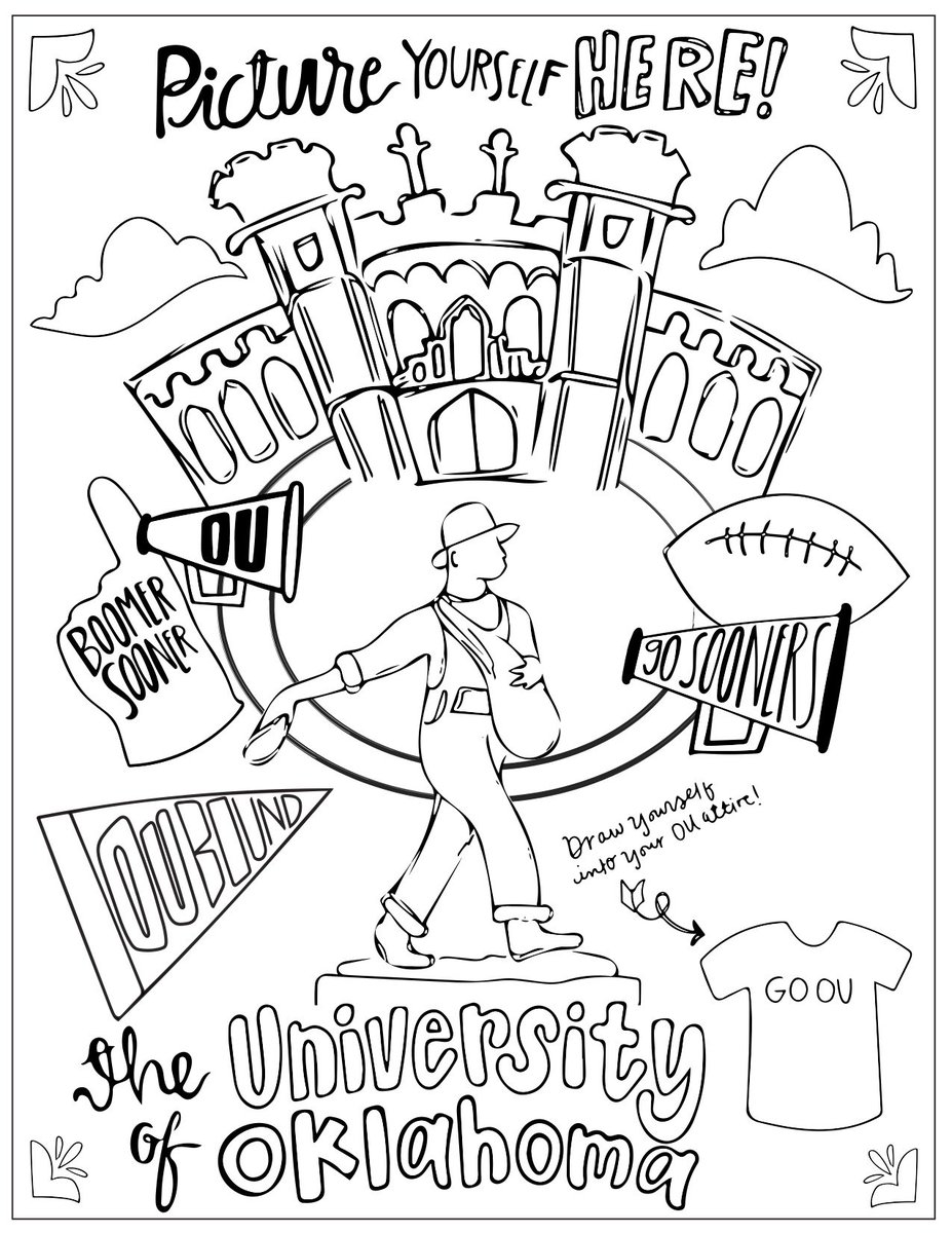 Univ of oklahoma on x ou homeing coloring page for the young and young at heart boomersooner httpstcogcnpvwh httpstcodrgmveynzg x