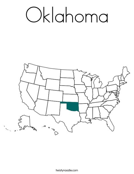 Oklahoma coloring page