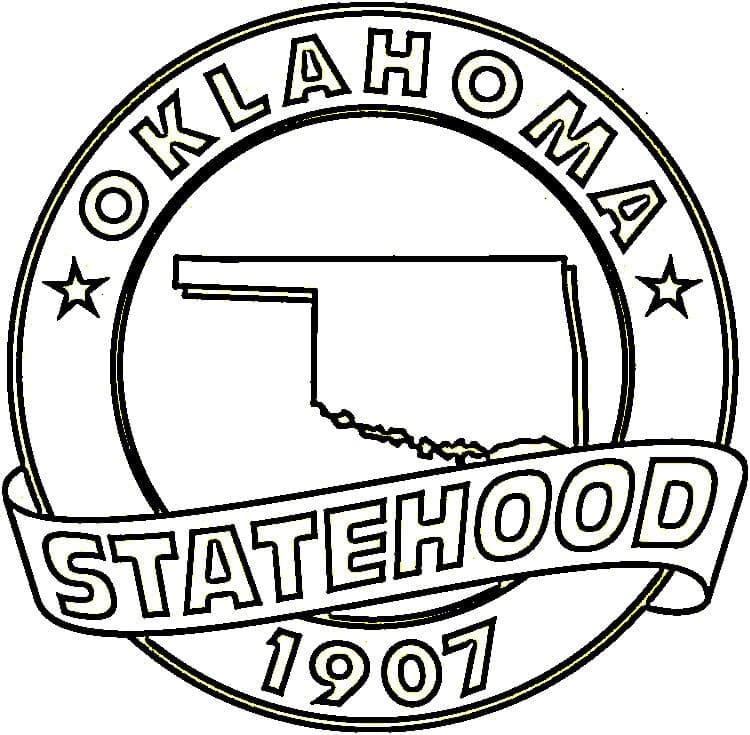 Oklahoma state image coloring page