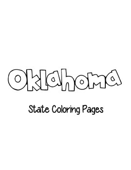 Oklahoma state coloring pages by loving life in kindergarten tpt