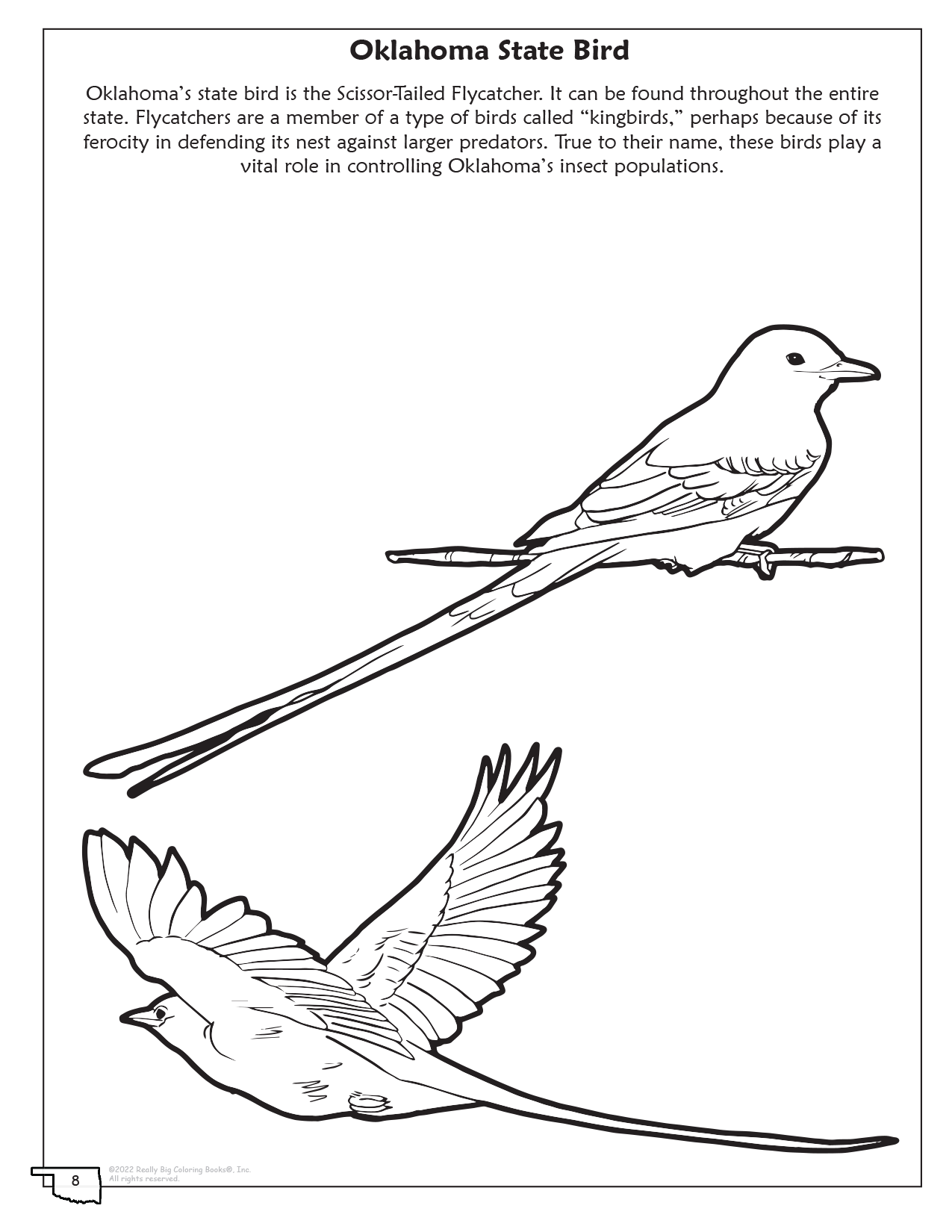Oklahoma state coloring book