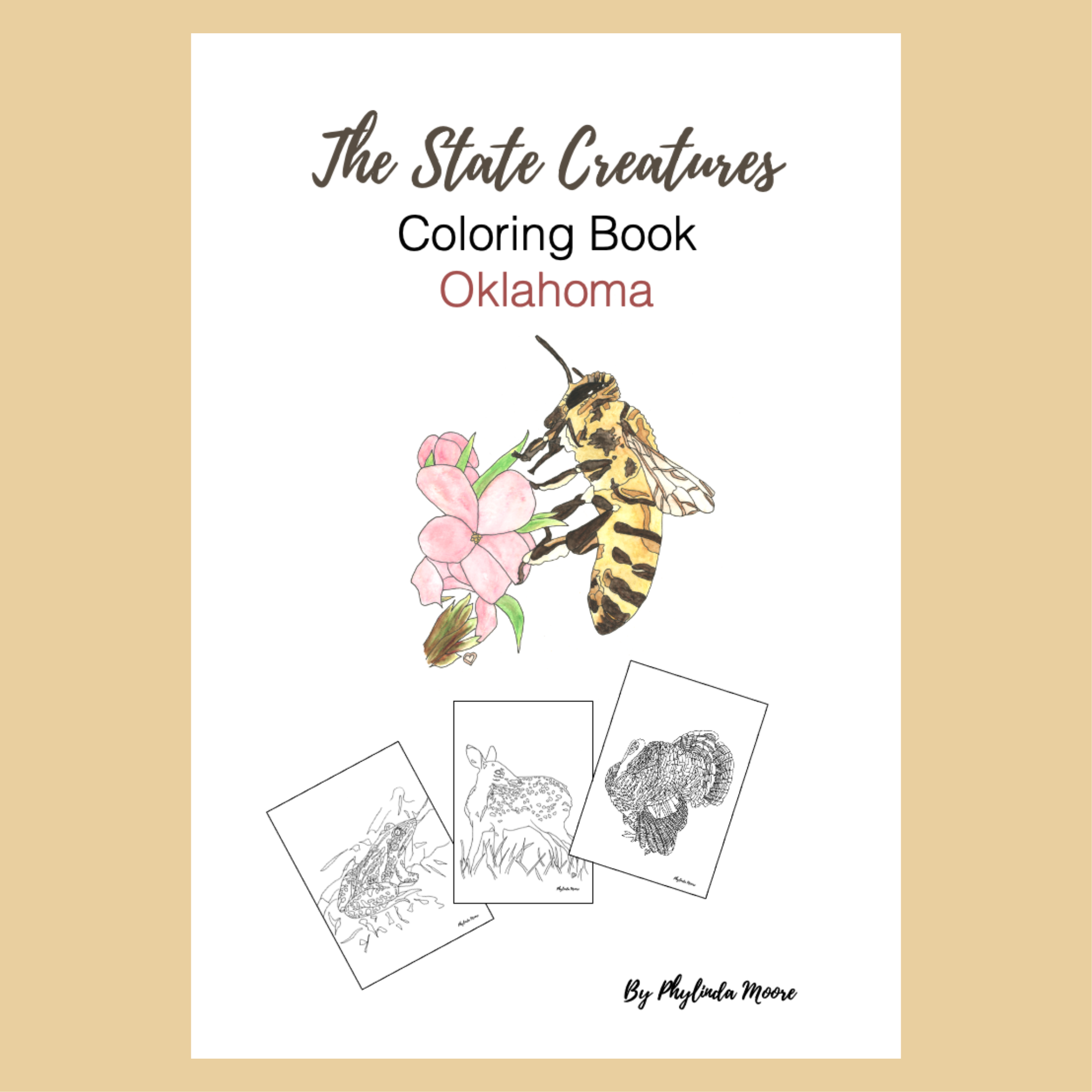 Oklahoma state creatures coloring book print and color â phylinda moore