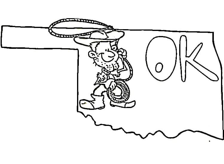 Oklahoma state flower coloring page
