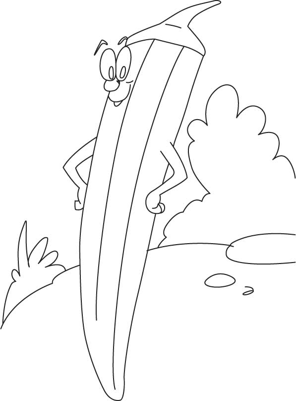 Cartoon okra coloring page download free cartoon okra coloring page for kids best coloring pages