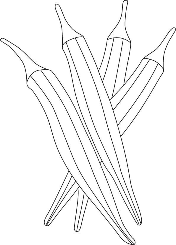 Lady finger clipart coloring pages vegetable coloring pages coloring pages farm animal coloring pages