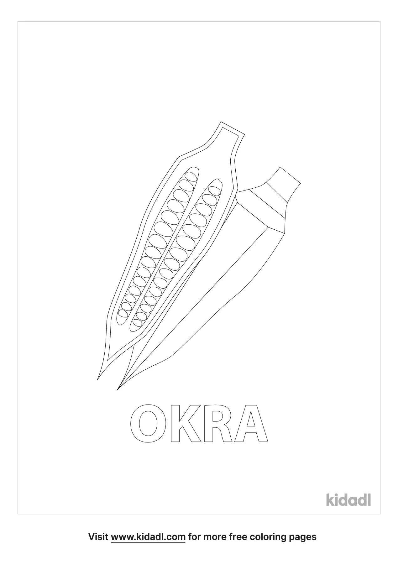 Free okra coloring page coloring page printables