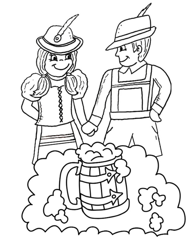 Art therapy coloring page germany oktoberfest