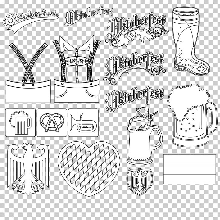 Oktoberfest drawing line art coloring book png clipart angle area artwork beer festival black free png