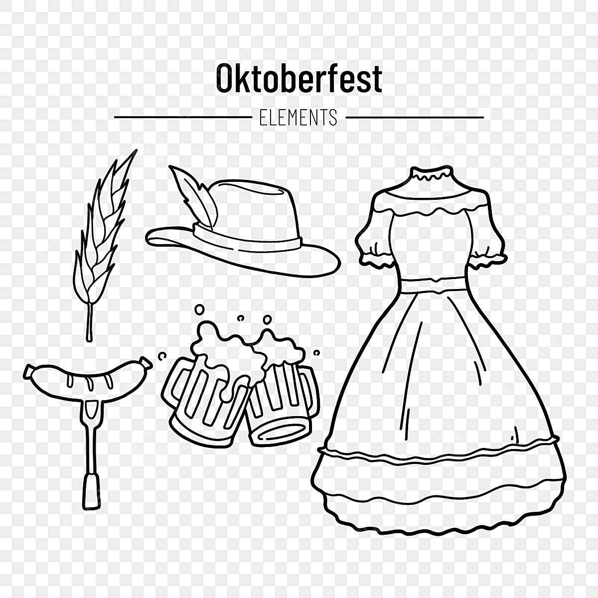 Munich oktoberfest skirt munich beer wheat png transparent clipart image and psd file for free download