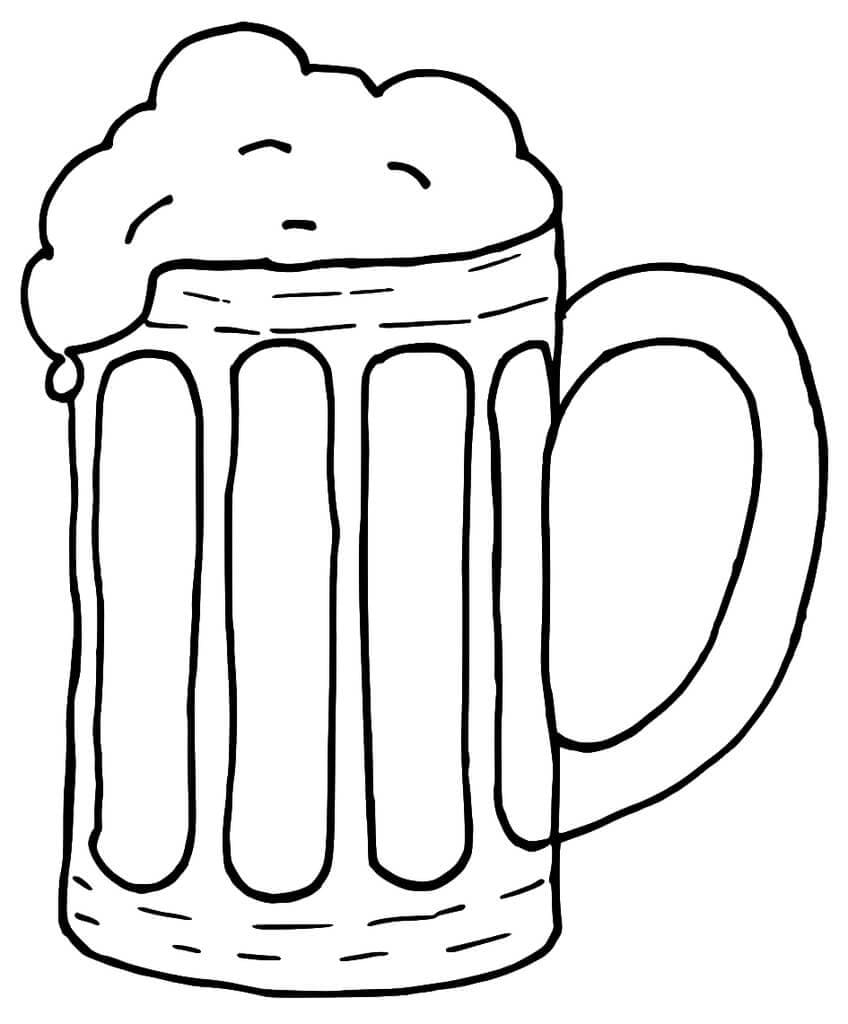 Oktoberfest beer mug coloring page