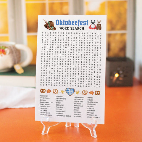 Oktoberfest word search â greengate images