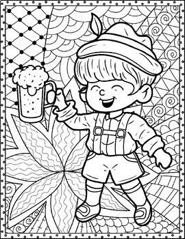 Mindfulness oktoberfest coloring pages embrace the festive spirit by qetsy