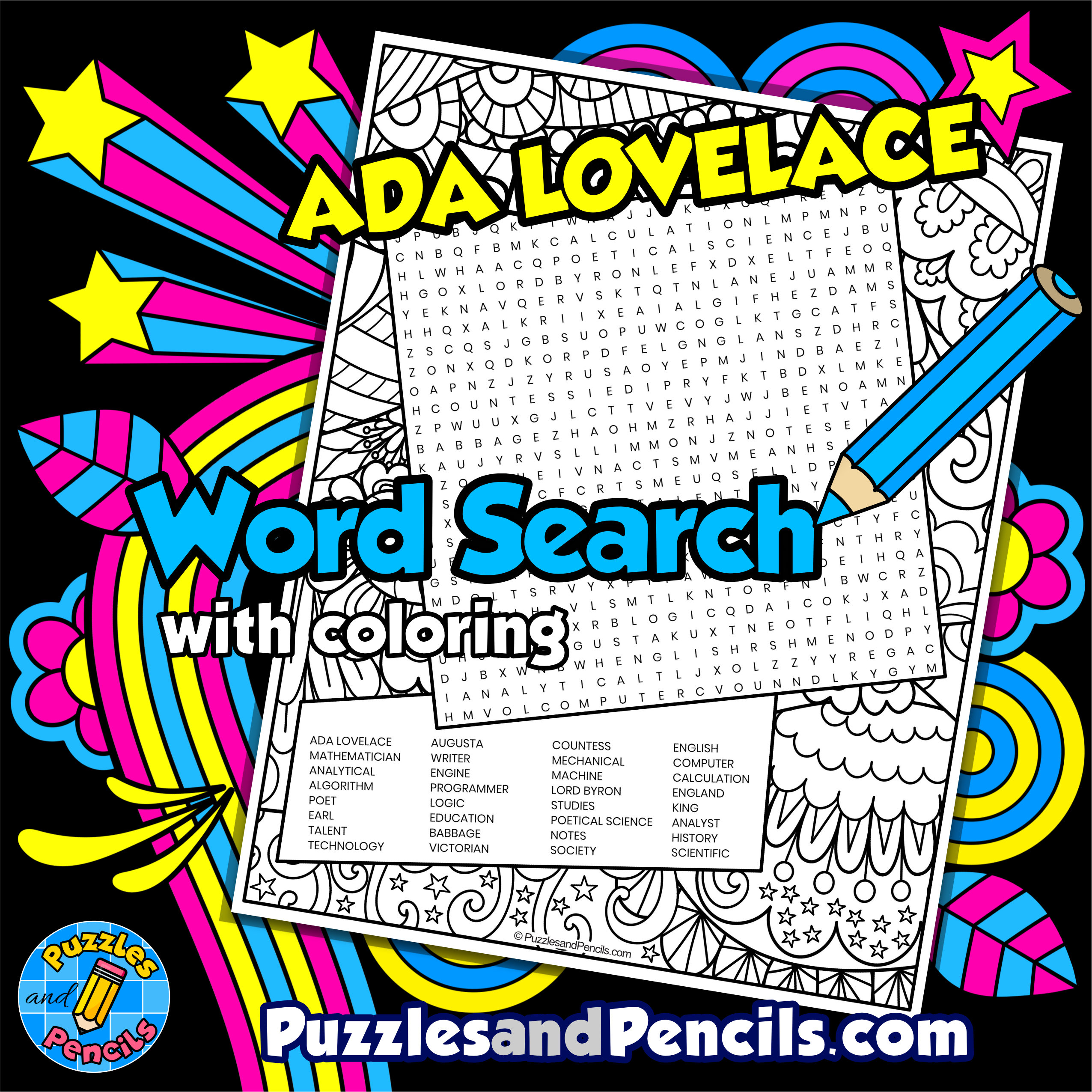 Famous october birthdays word search puzzle with coloring october wordsearch made by teachers