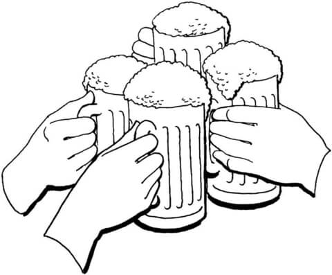 Oktoberfest holiday of beer coloring page free printable coloring pages