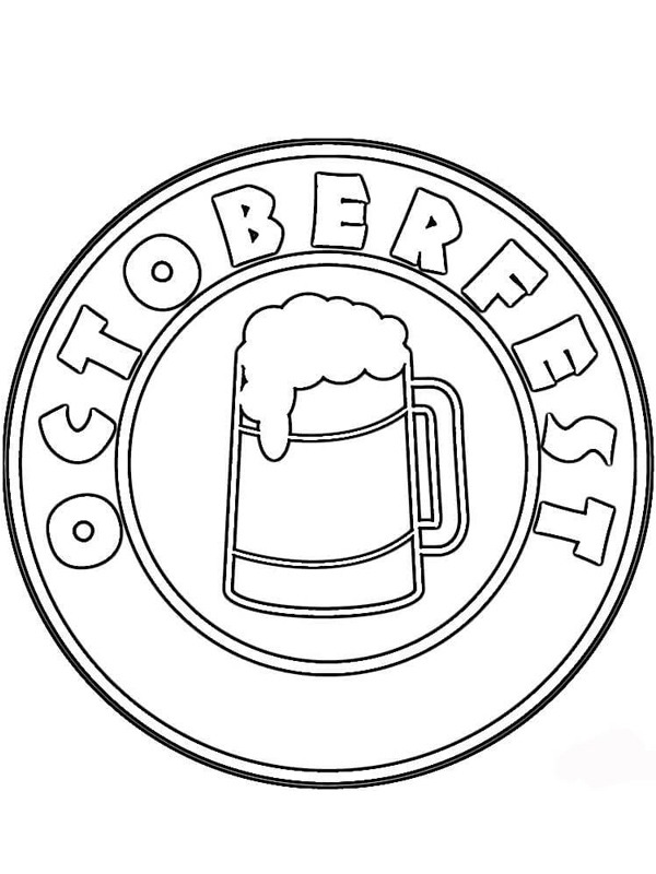 Oktoberfest coloring page