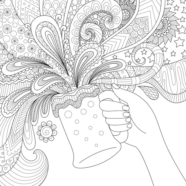 Beer colouring pages royalty