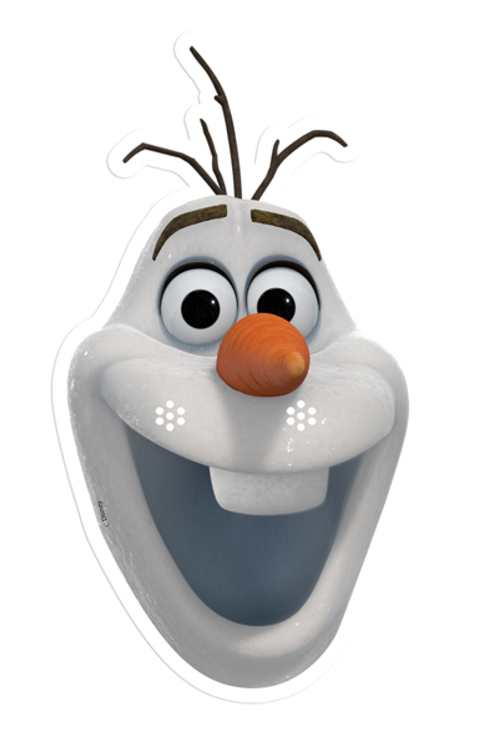 Olaf from disneys frozen single card party face mask available now at