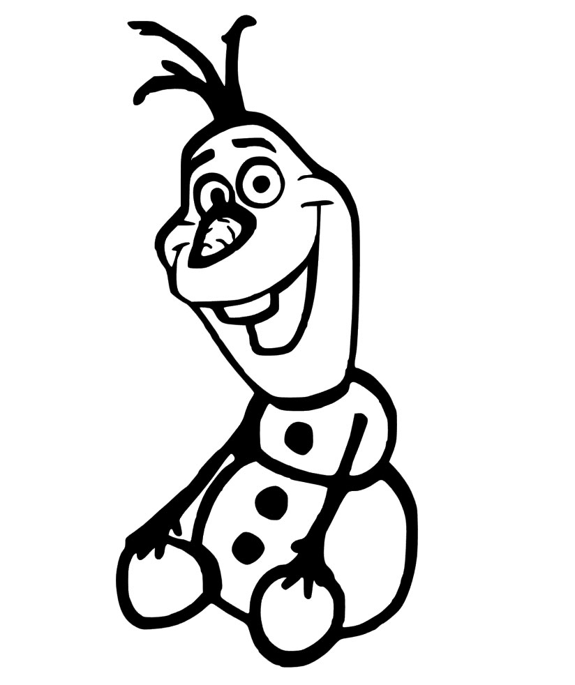 Frozen olaf sitting die cut vinyl decal