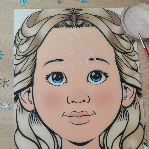 Frozen mask face paint by natalia kirillova