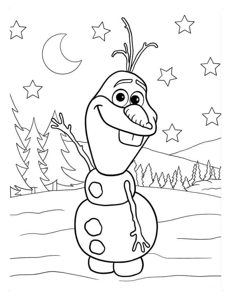 Olaf coloring pages by coloringpageswk on