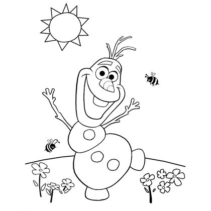 Olafs summer coloring page disney family halaman mewarnai buku mewarna lembar mewarnai
