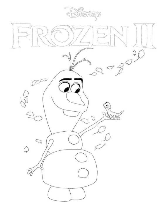 Free easy to print olaf coloring pages