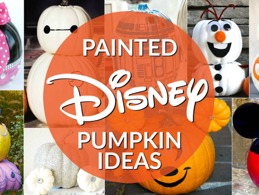 Disney painted pumpkins amazingly easy no