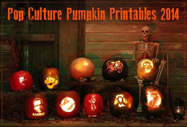 Pop culture pumpkin printables edition