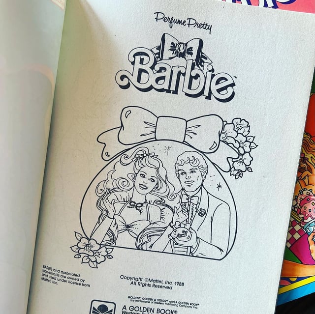 Late s coloring books i recently got rbarbie