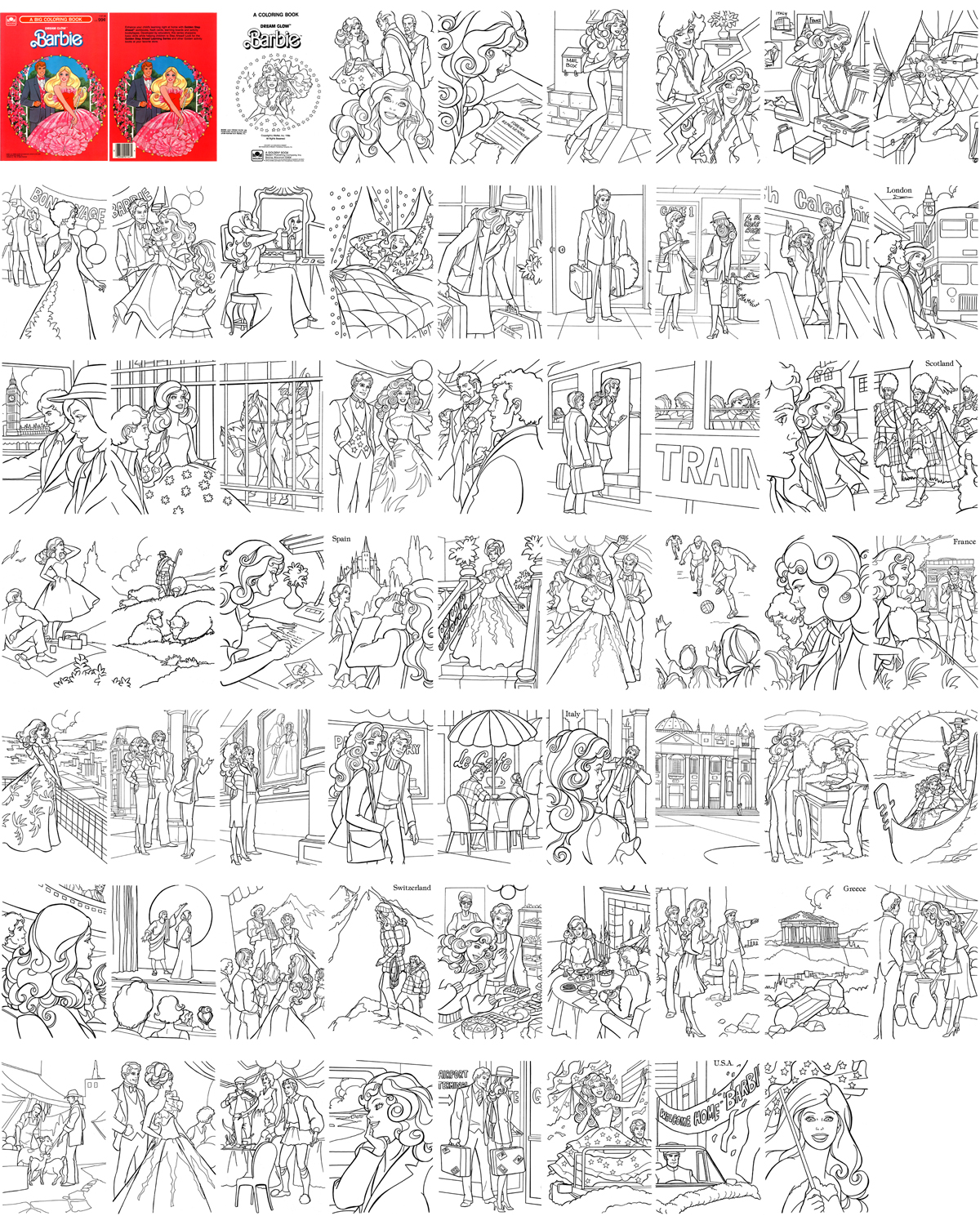 Barbie coloring books