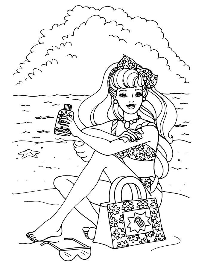 Barbie coloring pages coloring books at retro reprints