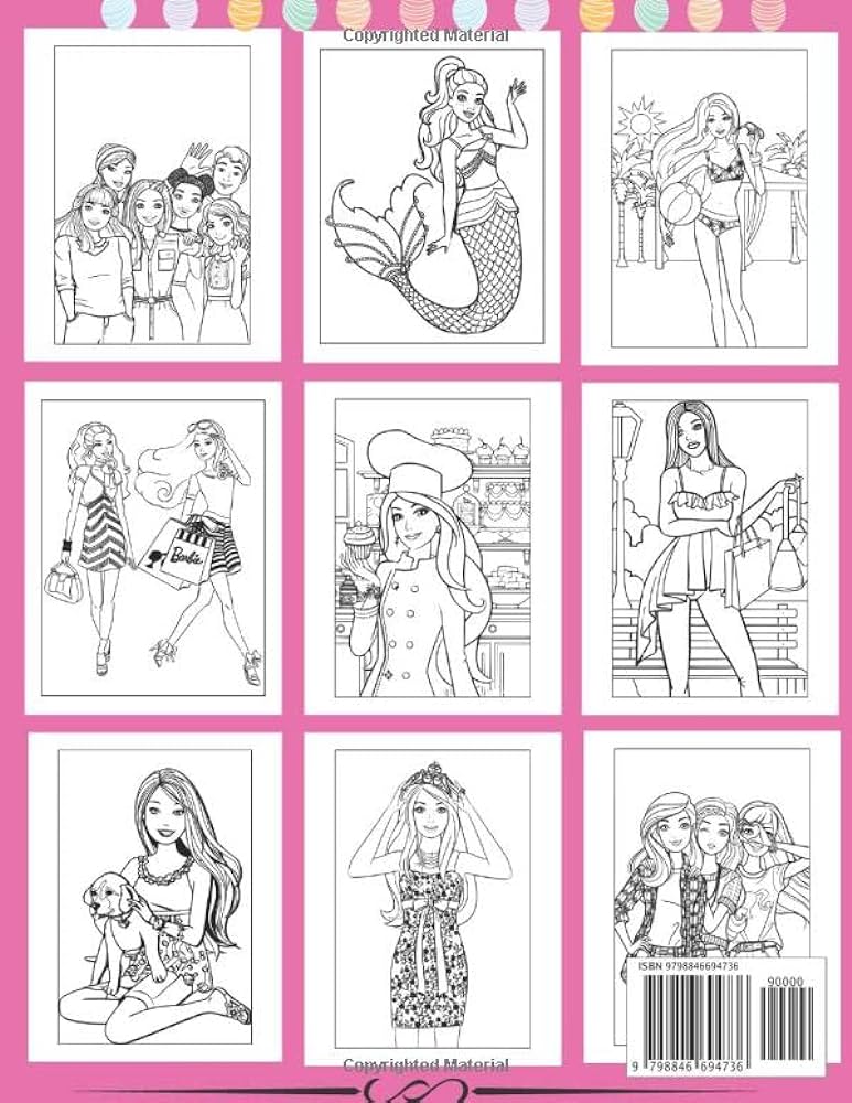 Bã rbie coloring book new bãrby coloring book for girls