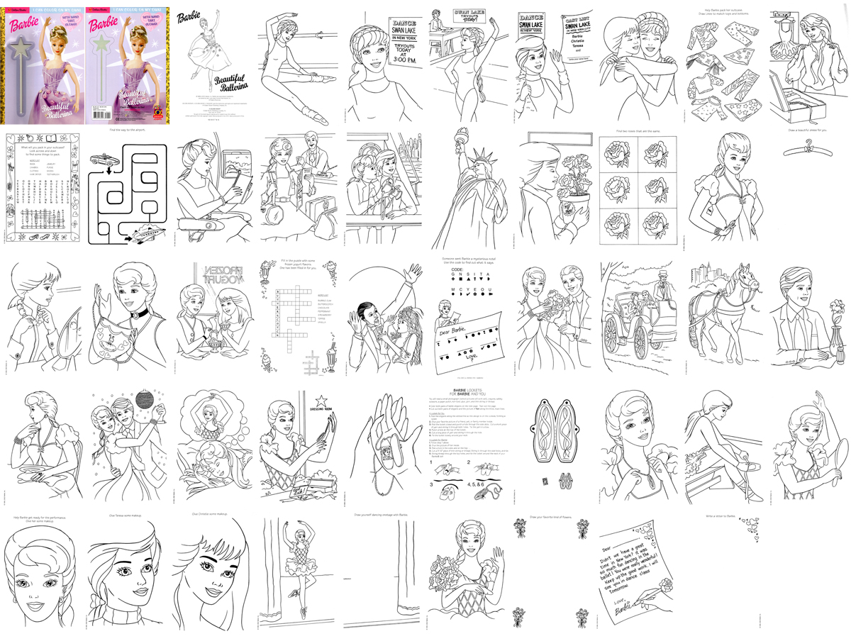 Barbie coloring books