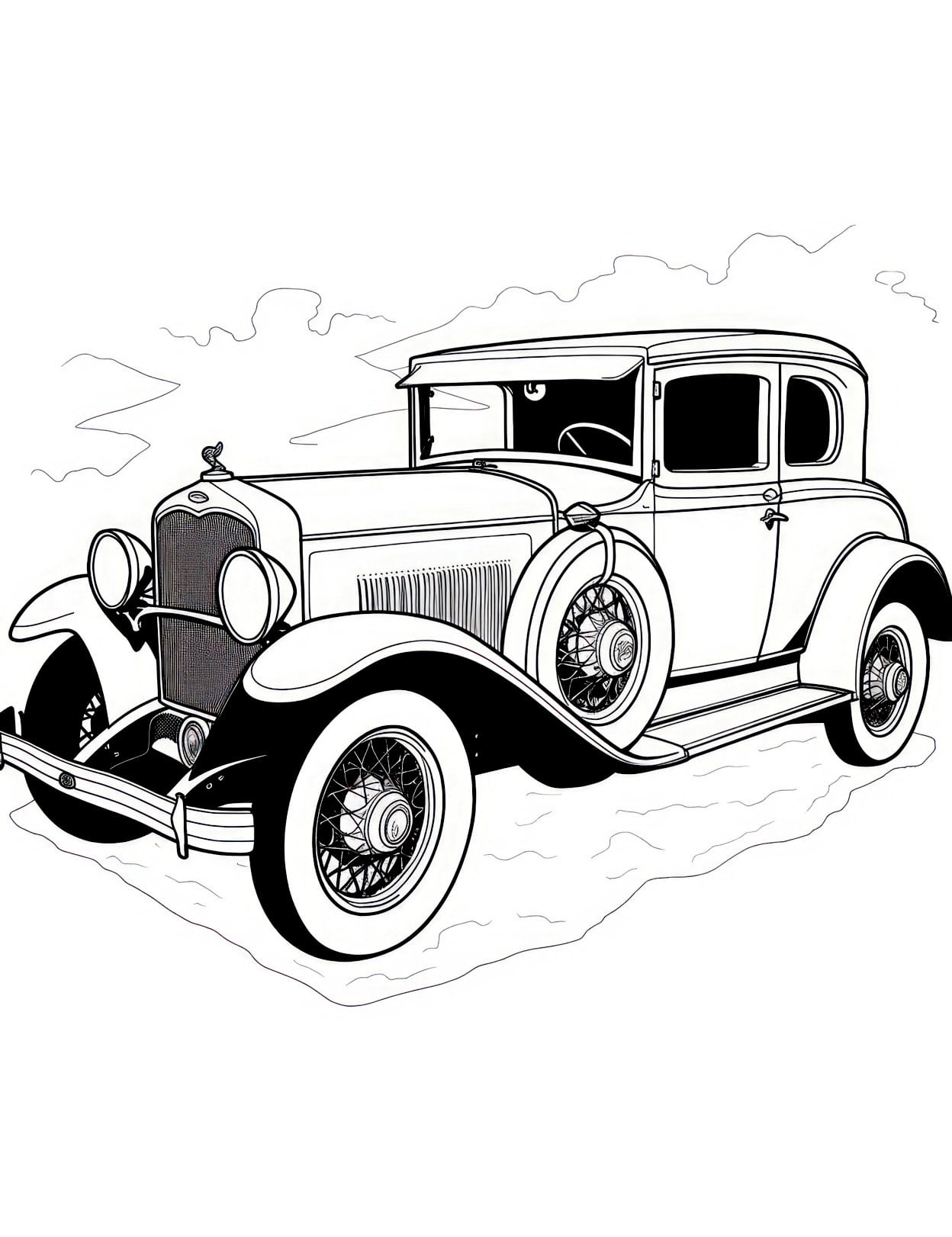 Car coloring pages for adults and kids
