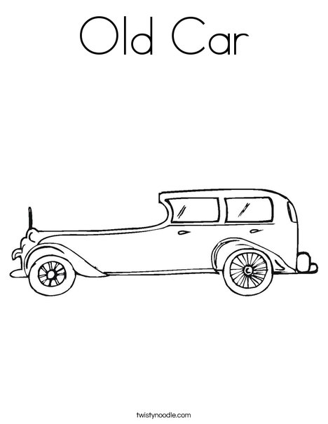 Old car coloring page