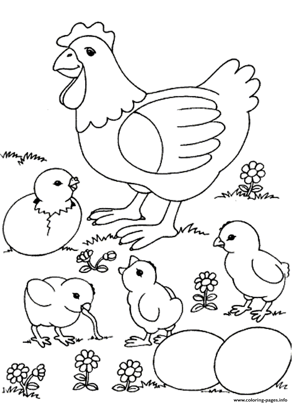 Print chicks and chicken farm animal sfdb coloring pages gã tã mã u cho tráº gã mãi