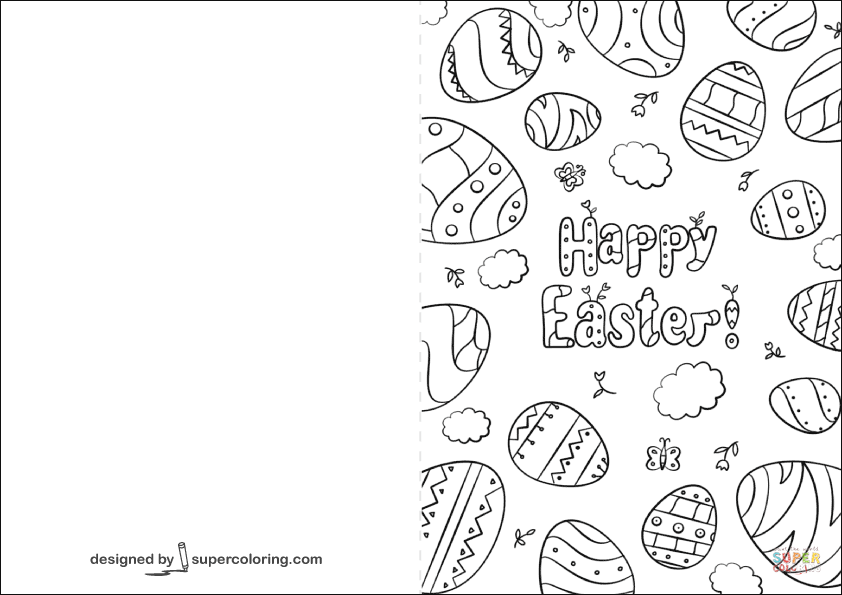 Happy easter card coloring page free printable coloring pages happy easter card easter cards printable happy easter printable