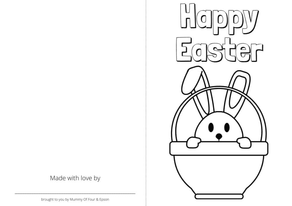 Free printable easter cards to colour in
