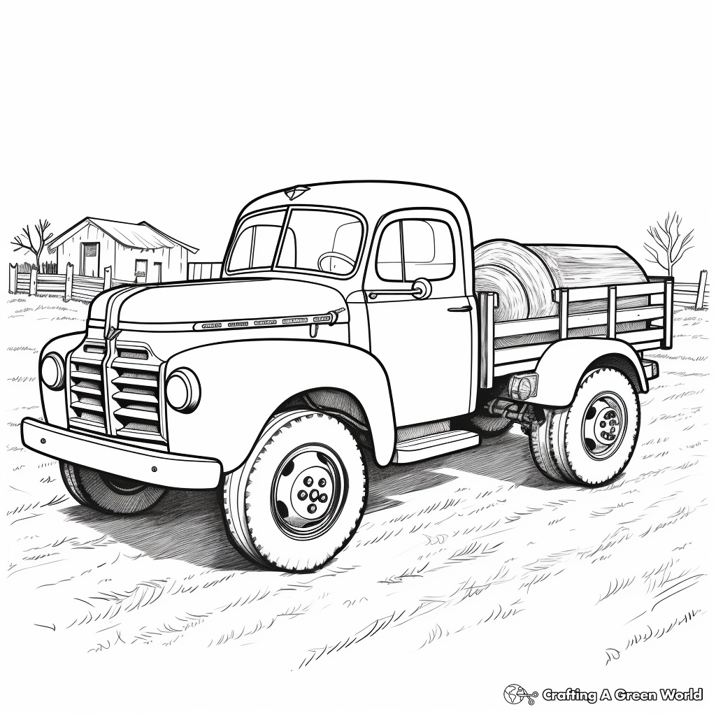 Old truck coloring pages