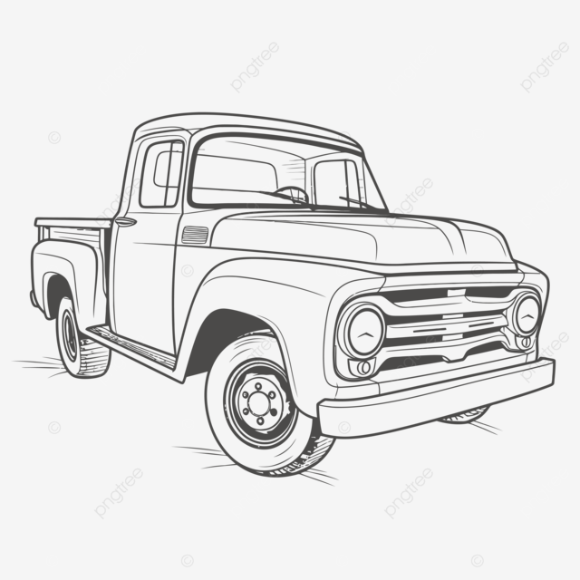 Dessin de coloriages camionnettes ford vecteur png dessin daile dessin de camion dessin de bague png et vecteur pour tãlãchargement gratuit