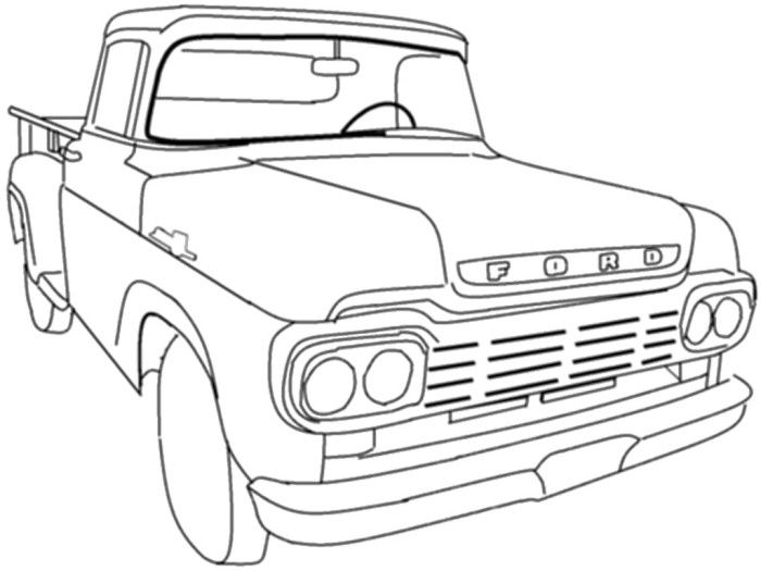 Ford truck classic coloring page truck coloring pages cars coloring pages ford truck