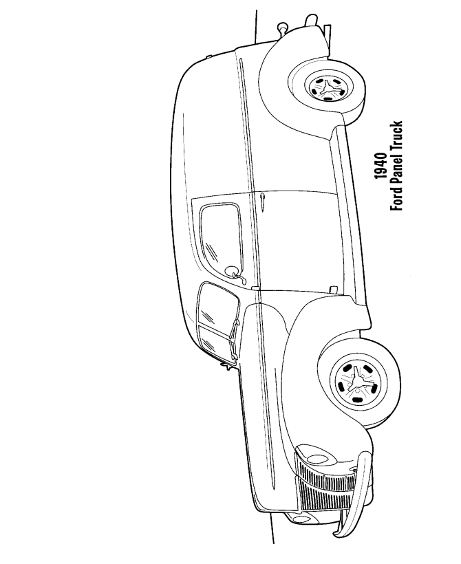 Bluebonkers ford panel truck coloring pages