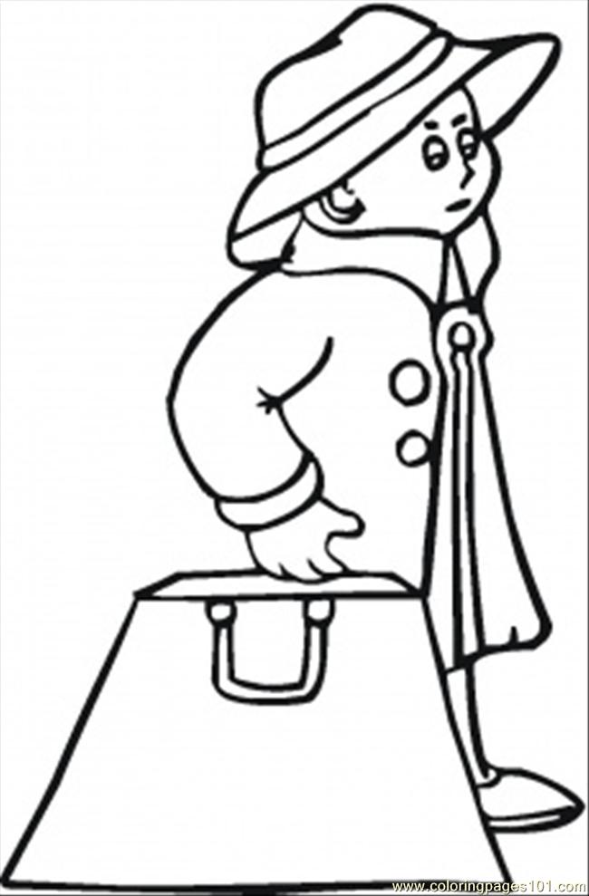 Old lady coloring page